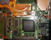 T43-26xx, open, view of southbridge and GPU